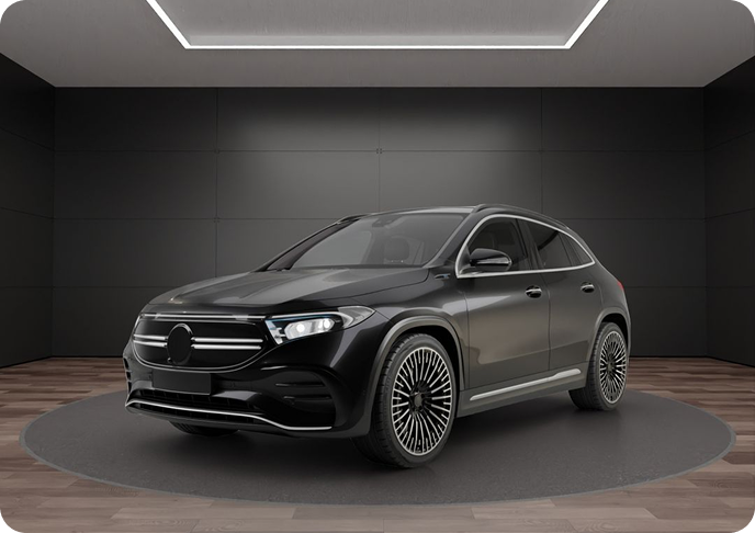 Dark wood floor showroom